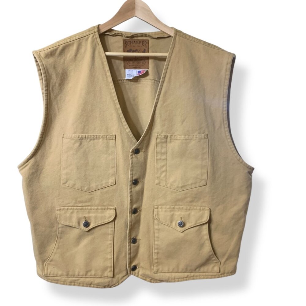 Vintage Schaefer Outfitters Brushcloth Vest Sz‎ 3XL Western Cowboy Workwear Y2K - Picture 7 of 10